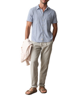Marine Layer Mens Stretch Selvage Short Sleeve Shirt
