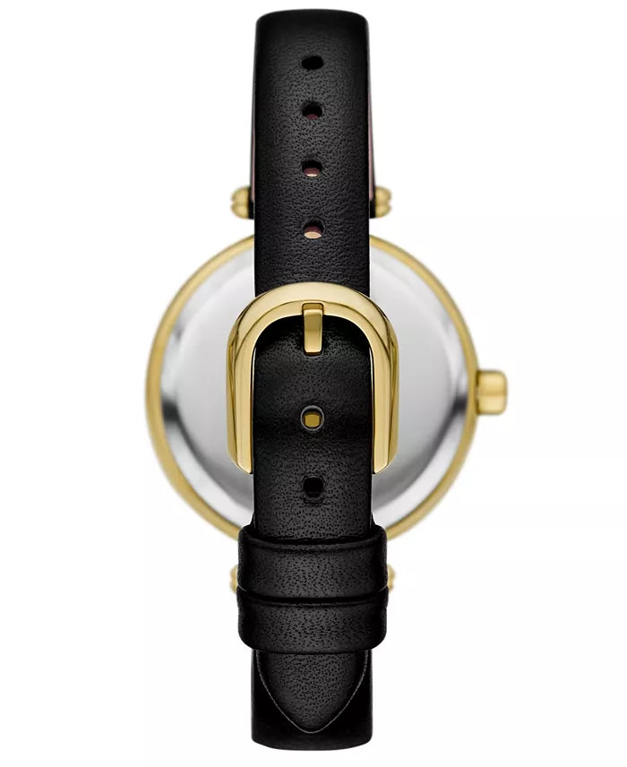 Kate Spade Gracie Round Three-Hand Leather Strap Watch