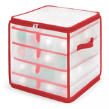 Whitmor 64 Christmas Ornament Zip Cube With Removable Trays