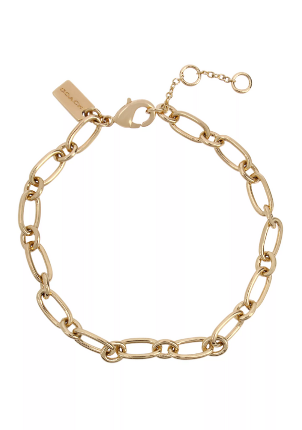 Coach Charm Starter Chain Link Bracelet - Gold Plated