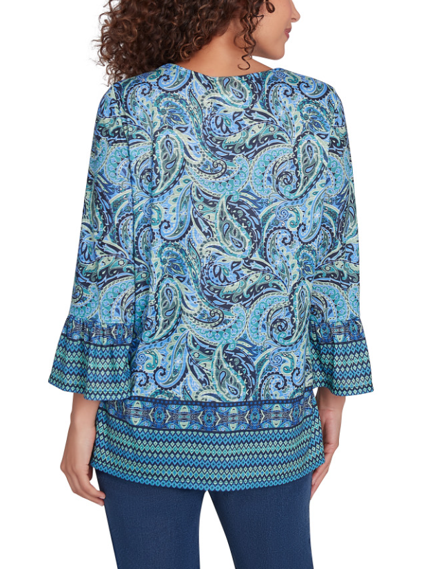 Ruby Rd. Womens Paisley Embellished Knit Top