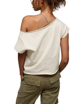 American Eagle Womens AE Off-The-Shoulder Graphic Short Sleeve T-Shirt