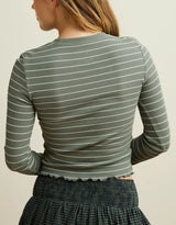 American Eagle Womens AE Sofy & Sexy Waffle Long Sleeve T-Shirt