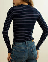 American Eagle Womens AE Sofy & Sexy Waffle Long Sleeve T-Shirt