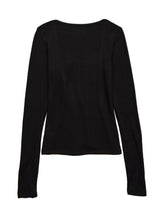 American Eagle Womens AE Long Sleeve Square Neck T-Shirt