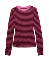 American Eagle Womens AE Cozy Crew Neck Long Sleeve T-Shirt