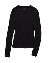 American Eagle Womens AE Cozy Crew Neck Long Sleeve T-Shirt