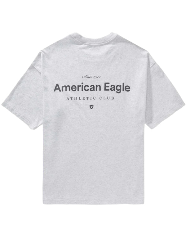 American Eagle Mens AE Boxy Oversized Logo Graphic Short Sleeve T-Shirt