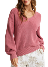 Tommy Bahama Womens Salt & Sea Wash Wave V-Neck Sweater