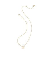 Kendra Scott Heart Letter A Gold Ivory Mother of Pearl Short Pendant Necklace