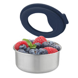 Smash Stainless Steel Snack Pot with Glass Lid - 6.8 oz.