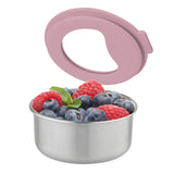 Smash Stainless Steel Snack Pot with Glass Lid - 6.8 oz.