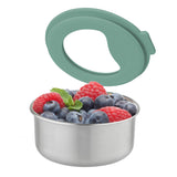 Smash Stainless Steel Snack Pot with Glass Lid - 6.8 oz.