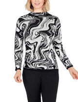 Ruby Rd. Womens Marble Swirl Sweater