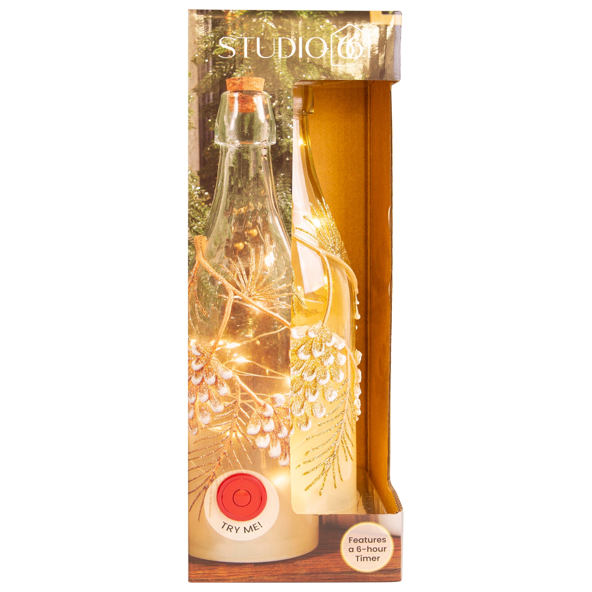 Studio 66 Majestic Winter LED Bottle Table Decor