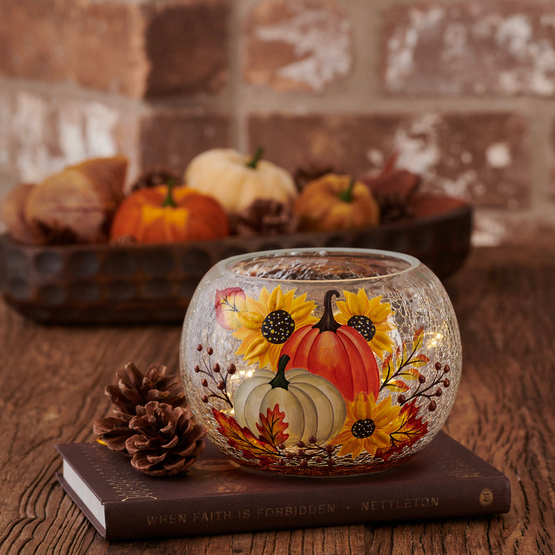 Studio 66 Sunshine & Pumpkins Lighted Bowl