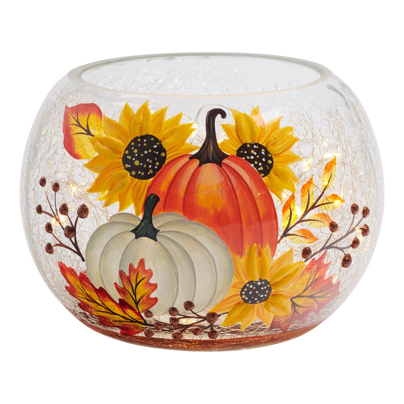 Studio 66 Sunshine & Pumpkins Lighted Bowl