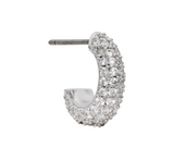 Kate Spade Tiny Twinkles Pave Trio Huggies - Silver Plated