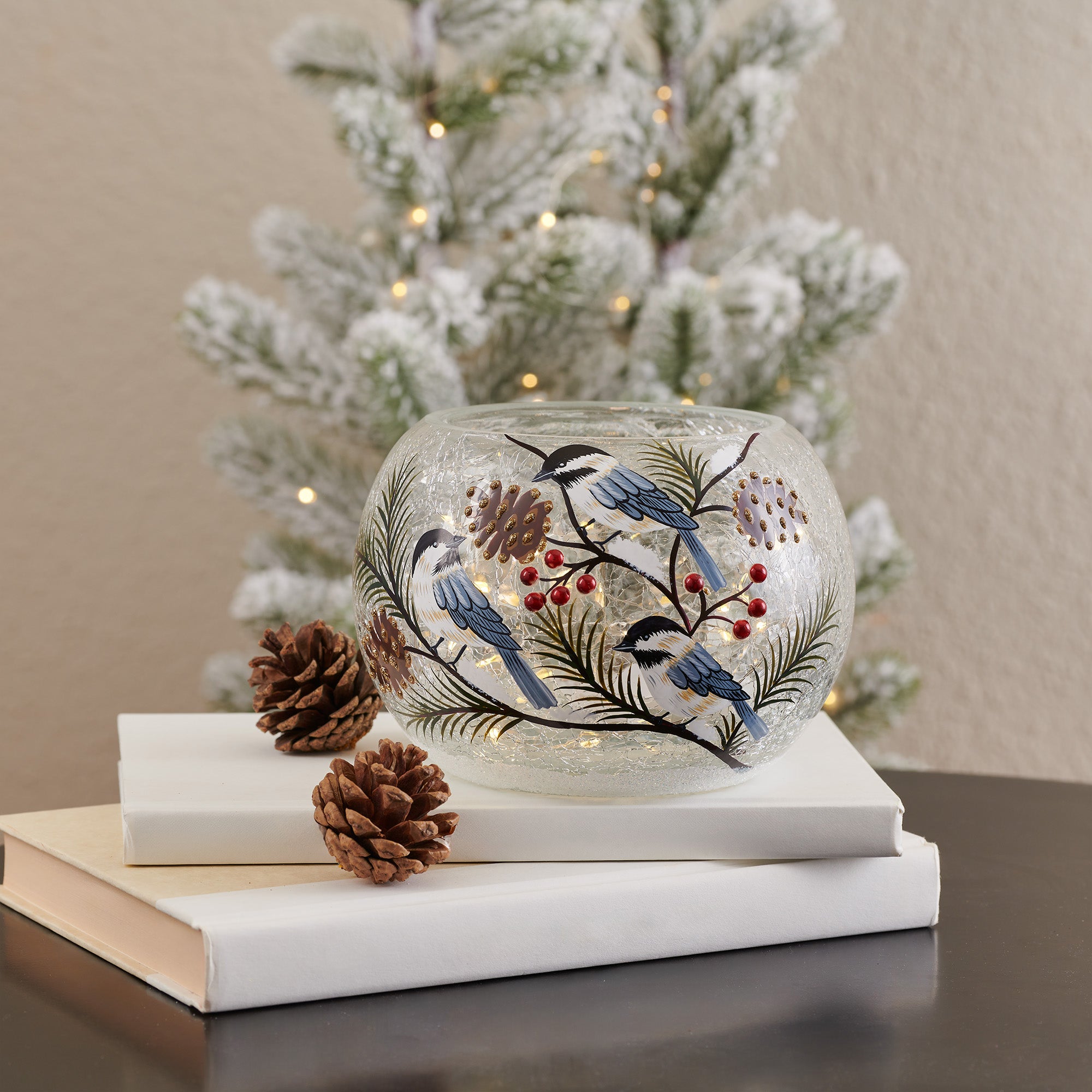 Home Essentials Snowbirds Bowl Lighting Table Decor