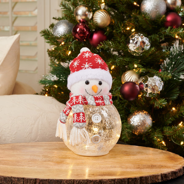 Studio 66 Chilly Snowman Plush Lighting Table Decor