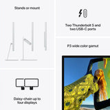 Apple Studio Display Standard glass Tilt and height-adjustable stand - Silver