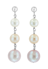 Effy 925 Sterling Silver Multicolor Freshwater Pearl Drop Earrings