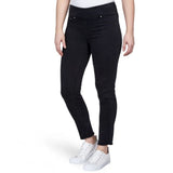 Ruby Rd. Womens Denim-Like Twill Black Ankle Pant