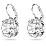 Swarovski Millenia Drop Earrings - Round cut, White, Rhodium plated