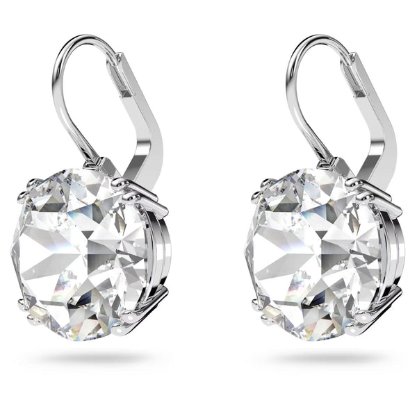 Swarovski Millenia Drop Earrings - Round cut, White, Rhodium plated