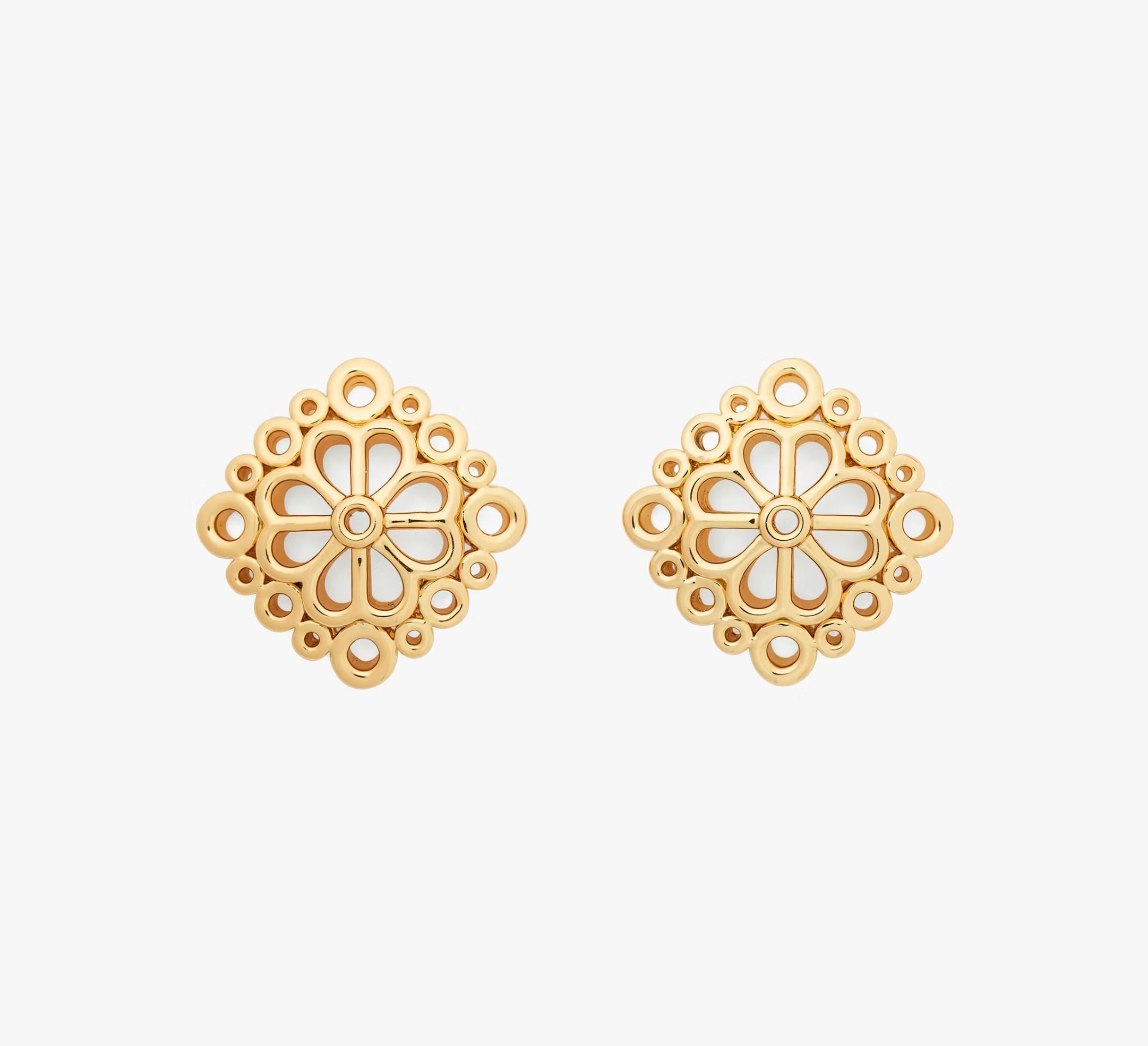 Kate Spade Spade Flower Lace Studs - Gold