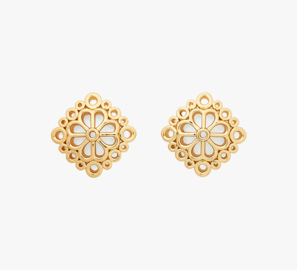 Kate Spade Spade Flower Lace Studs - Gold