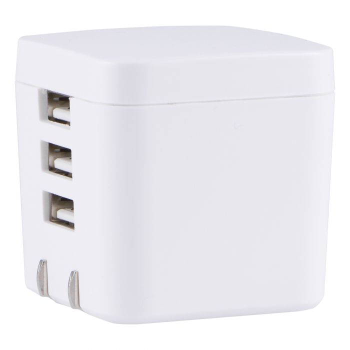 GE 3-USB Wall Charger with Foldable Plug