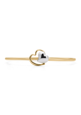 Kate Spade Silver Heart Inside Heart Bangle Bracelet