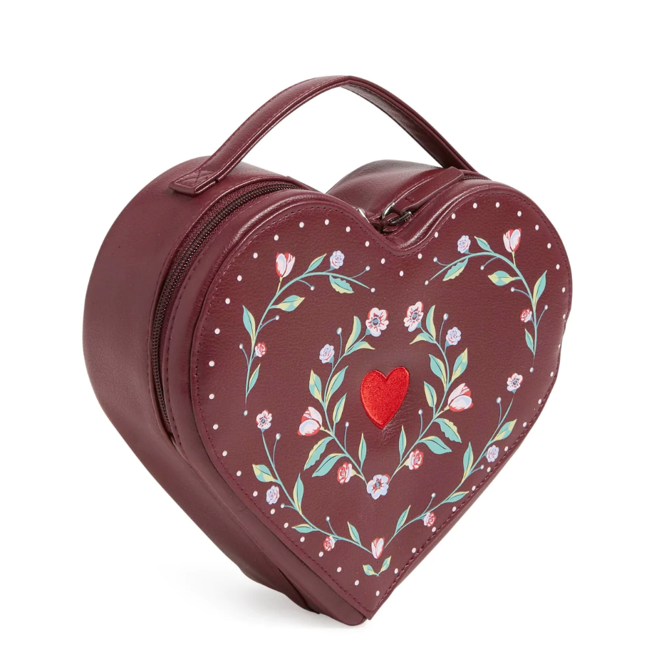 Vera Bradley Women's Faux shops Leather Whimsy Heart Cosmetic Case ( Limited Edition)