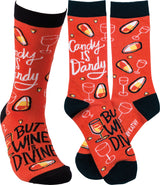 Primitives by Kathy Candy Is Dandy But Wine Is Divine Socks