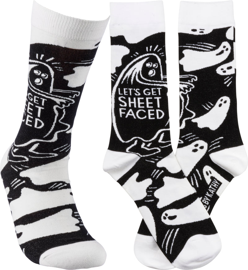 Primitives By Kathy Let's Get Sheet Faced Socks