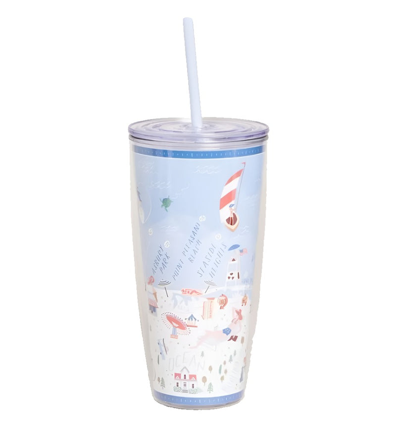 Spartina 449 Down the Shore 24 oz. Clear Drink Tumbler