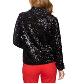 Ruby Rd. Womens Sequined Zip Up Jacket