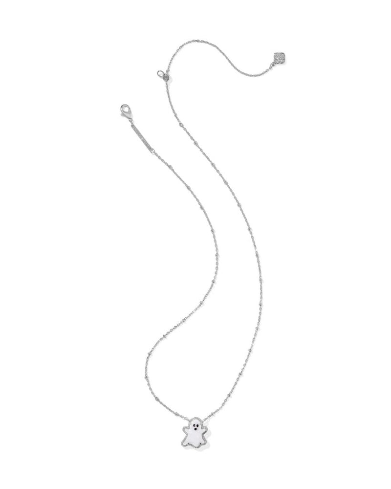 Kendra Scott Reversible Silver Ghost Pendant Necklace