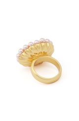 Kurt Geiger Gemstone Pearl Cocktail Ring - Size 9