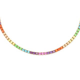 Kurt Geiger Jewel Rainbow Tennis Necklace