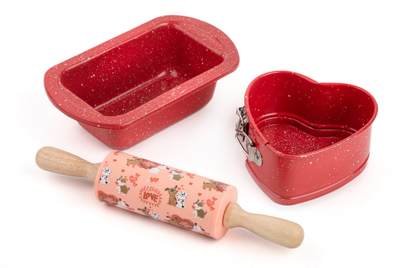 Core Kitchen 3-Piece Valentine Mini Bake Set
