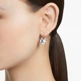 Swarovski Millenia Drop Earrings - Round cut, White, Rhodium plated