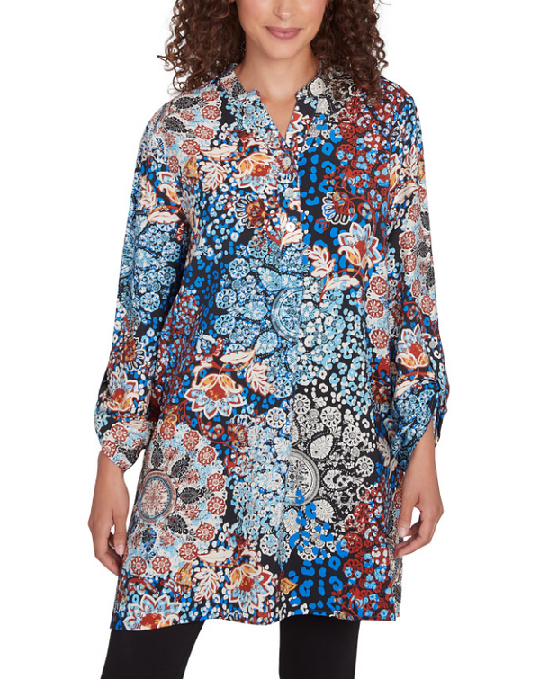 Ruby Rd. Womens 3/4 Sleeve Print Tunic Top