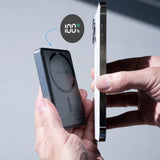 phonesuit Elite Mag Slim PRO LCD - MagSafe Wireless iPhone Battery Pack & Portable Pocket Charger - 10,000 mAh