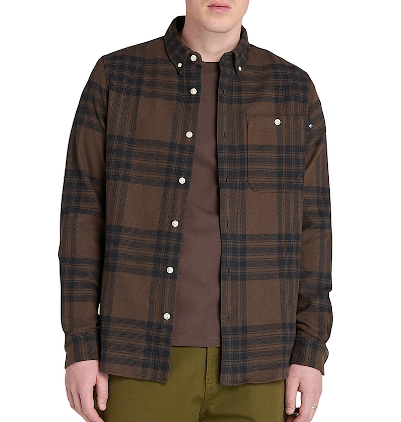 Timberland Mens Midweight Flannel Check Shirt