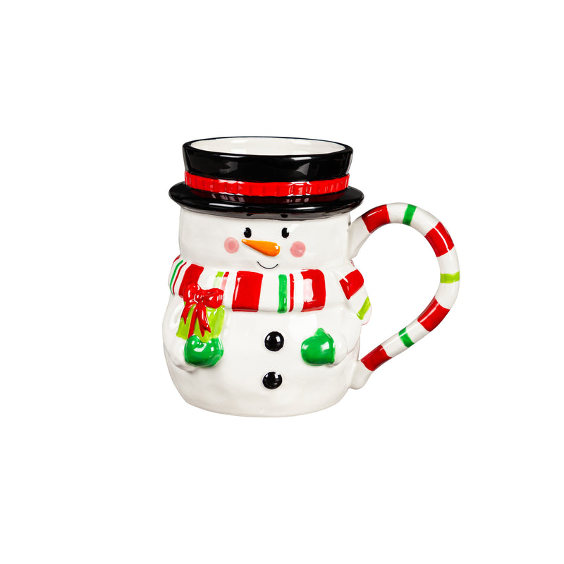 Evergreen Snowman Ceramic Cup