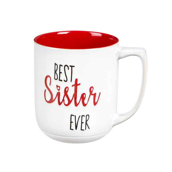 Evergreen Best Sister Ever Ceramic Cup - 14 oz.