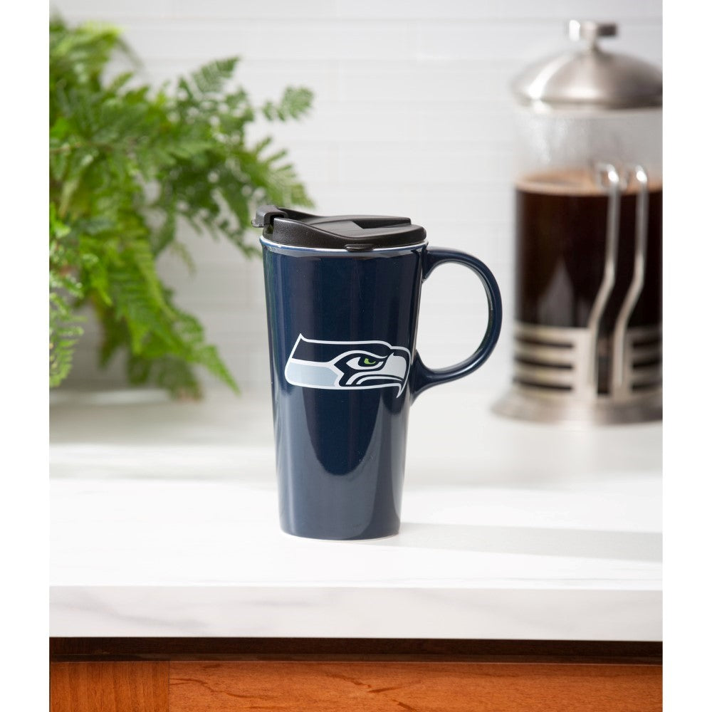 Team Sports America Seattle Seahawks Travel Latte Mug