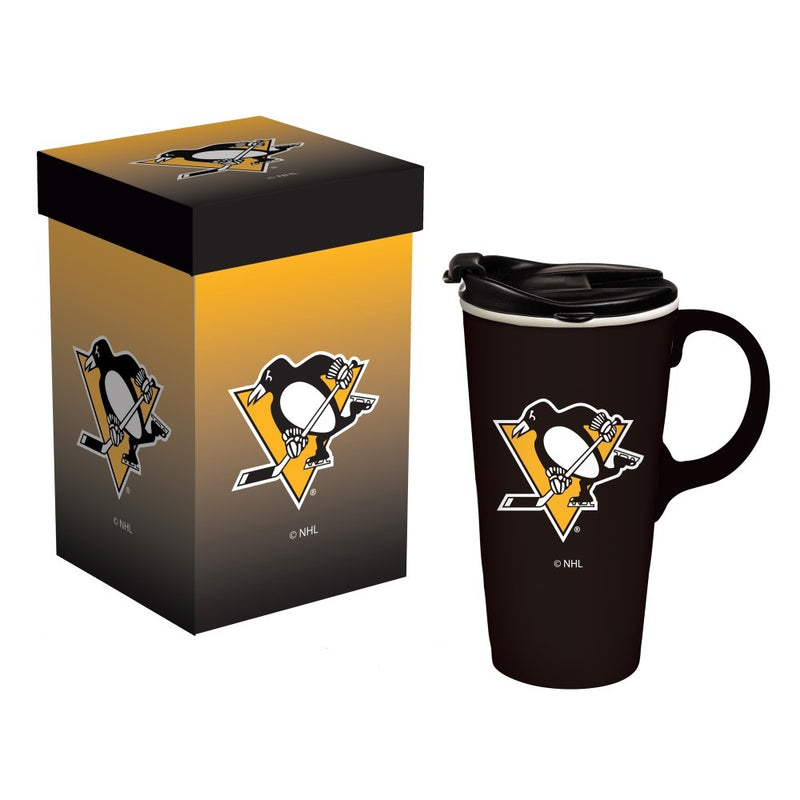 Team Sports America Pittsburgh Penguins Travel Latte Mug